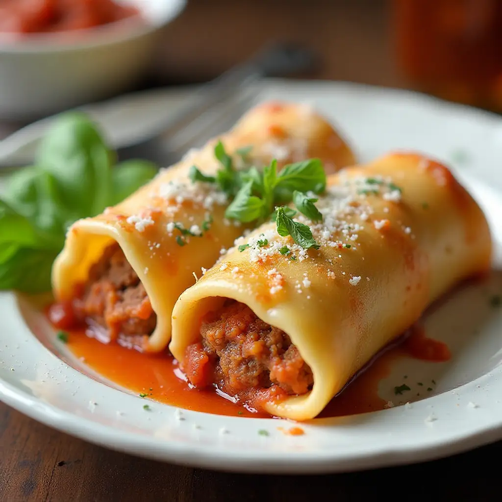 Lasagna-Stuffed Manicotti Shells