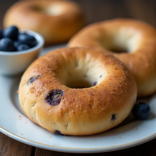 2-Ingredient Dough Air Fryer Blueberry Bagels