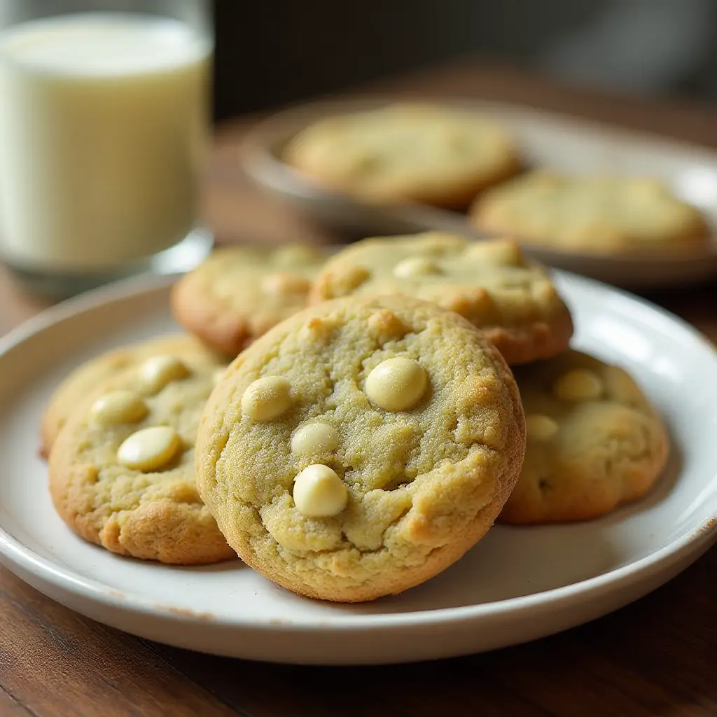 Amazing White Chocolate Chip Pistachio Cookies