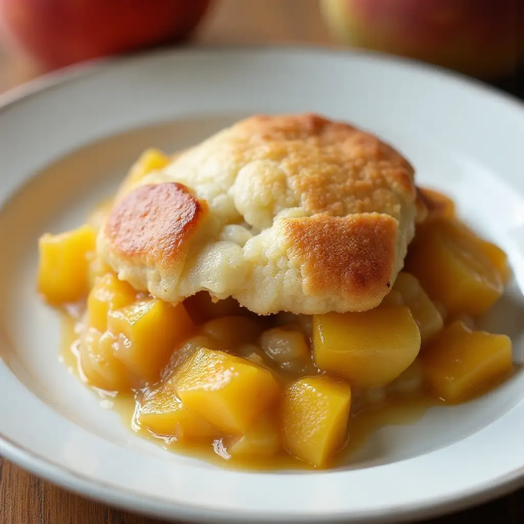 Sugar-Free Peach and Banana Cobbler