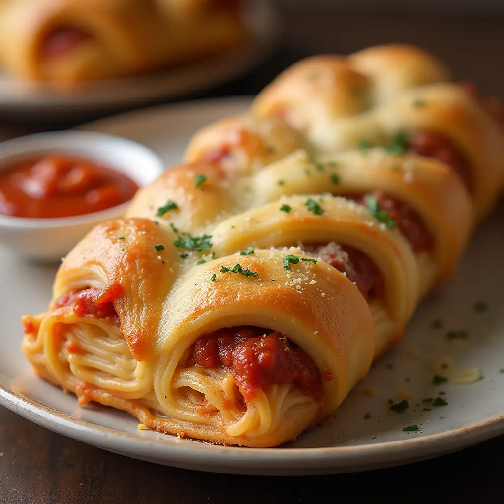 Delicious Spaghetti Bread