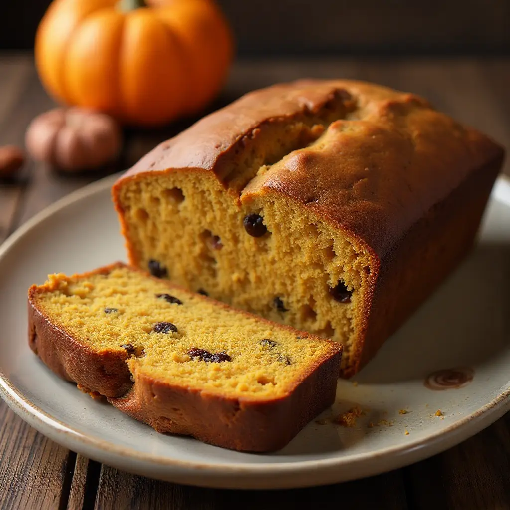 Pumpkin Bread with Raisins and Pecans