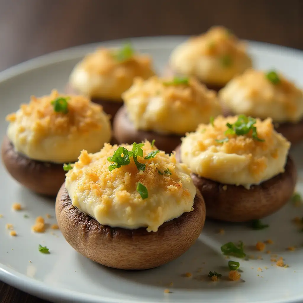 The Best Seafood-Stuffed Mushrooms