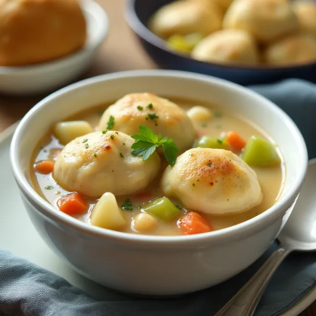 Lighter Chicken and Dumplings