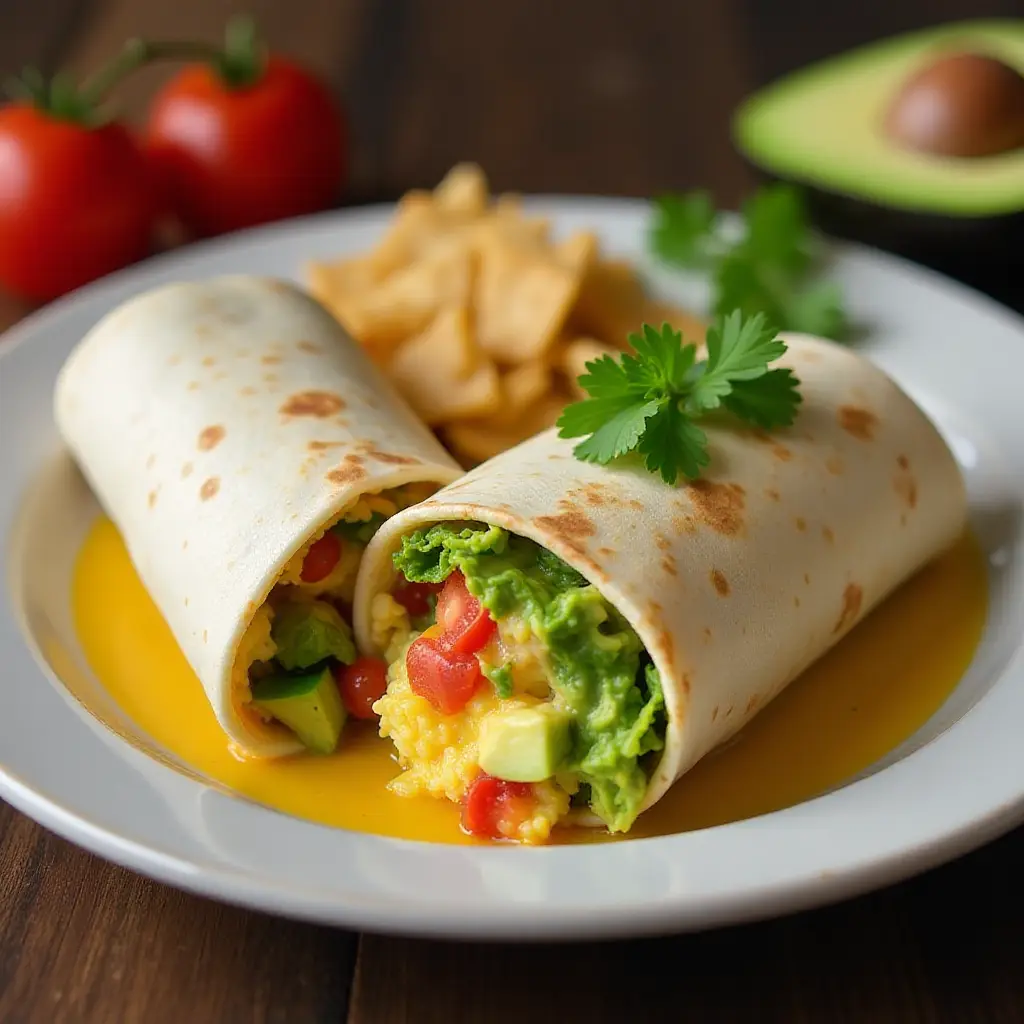 Avocado and Egg Breakfast Burrito
