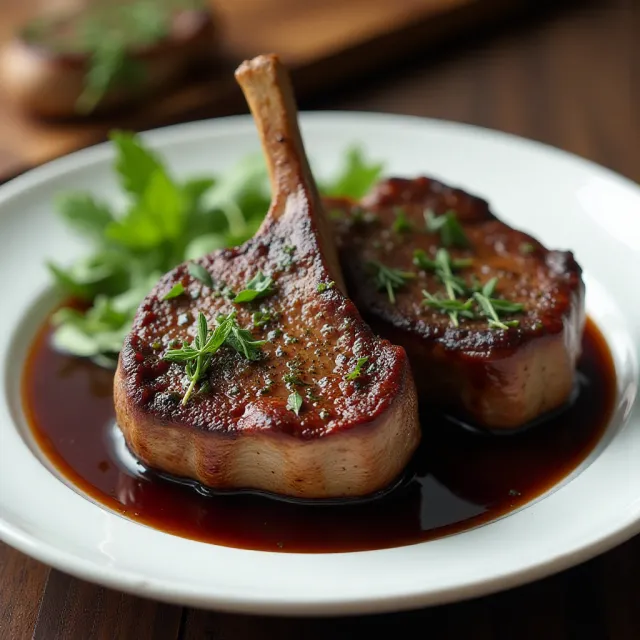 Lamb Chops with Balsamic Reduction