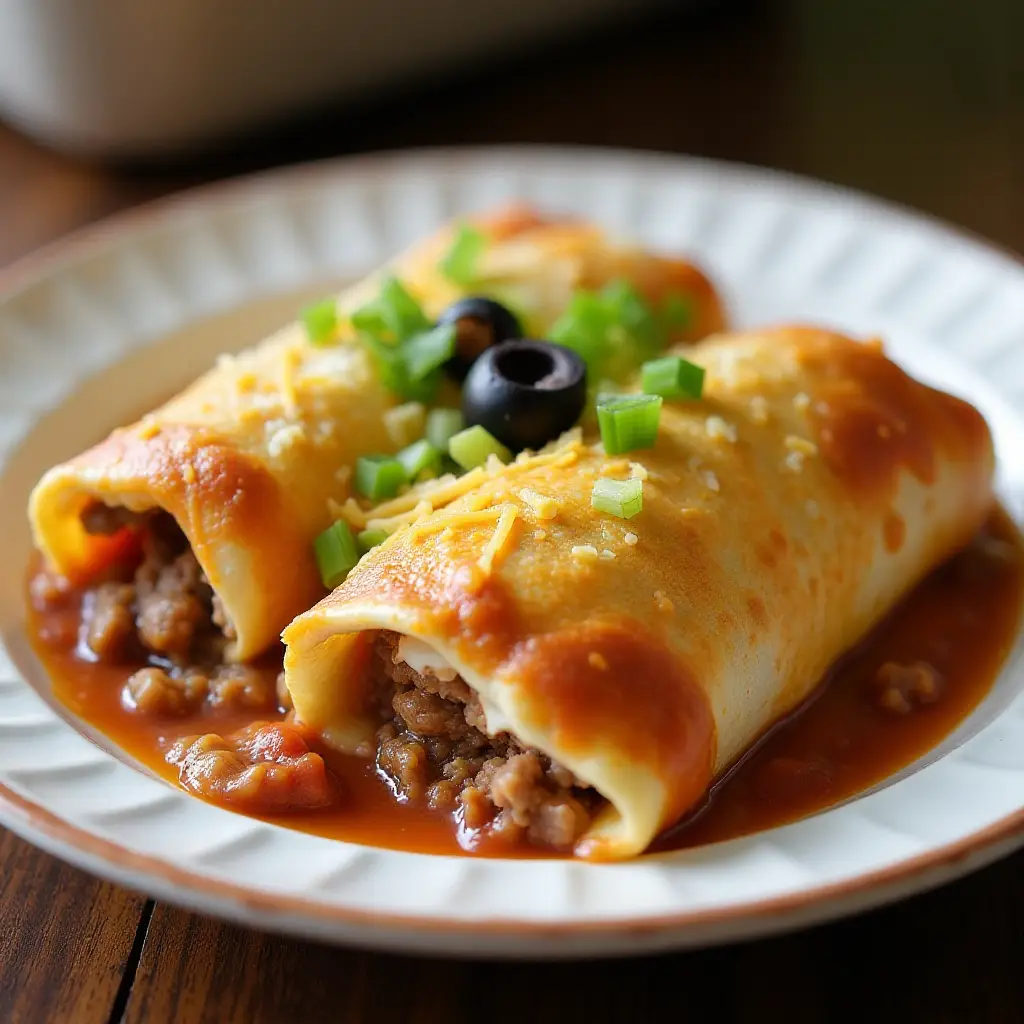 Creamy Beef Enchiladas