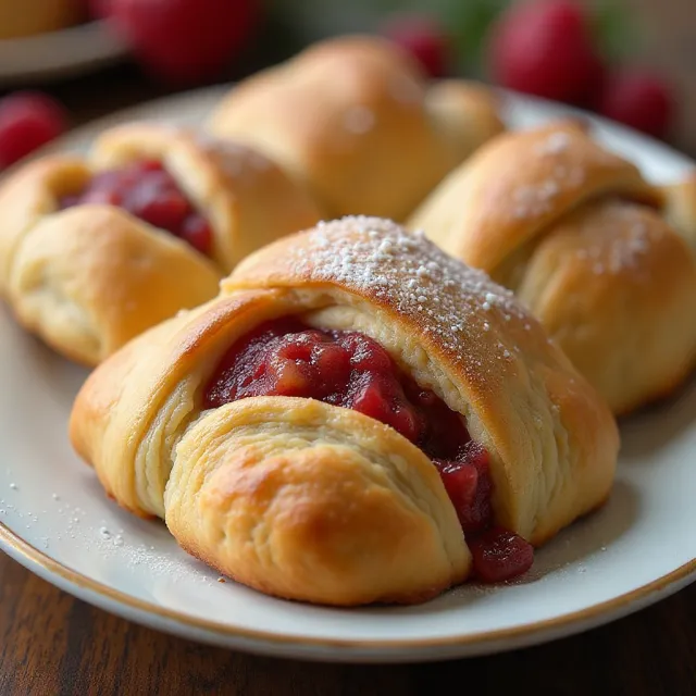 Raspberry and Apricot Rugelach