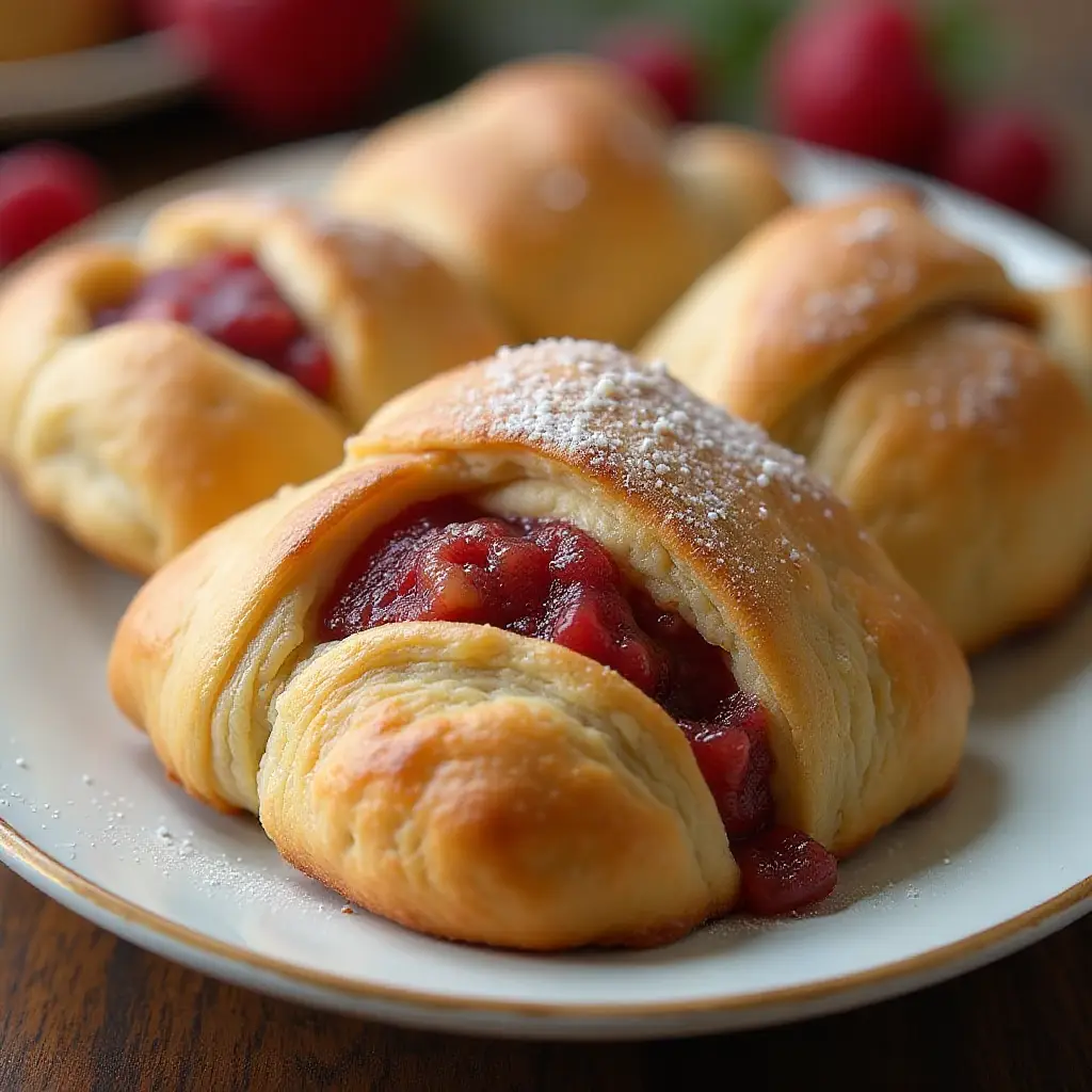 Raspberry and Apricot Rugelach