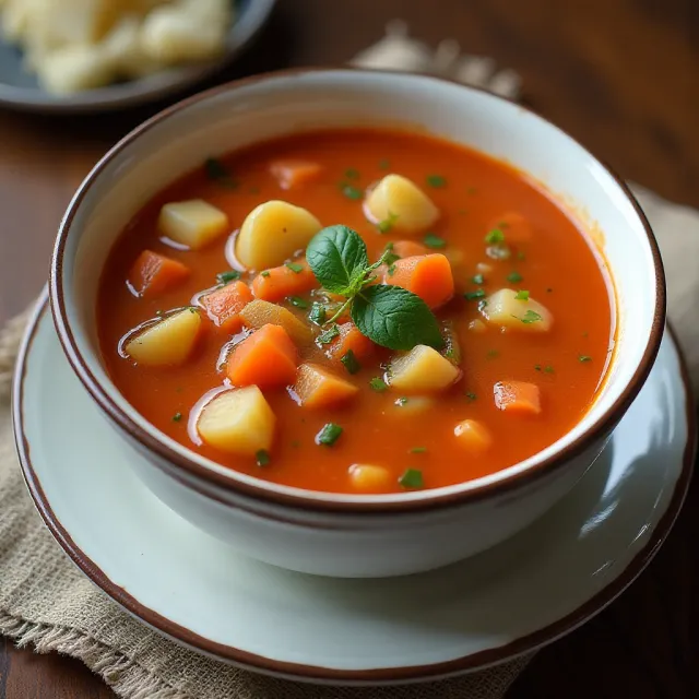 Quick Manhattan Clam Chowder