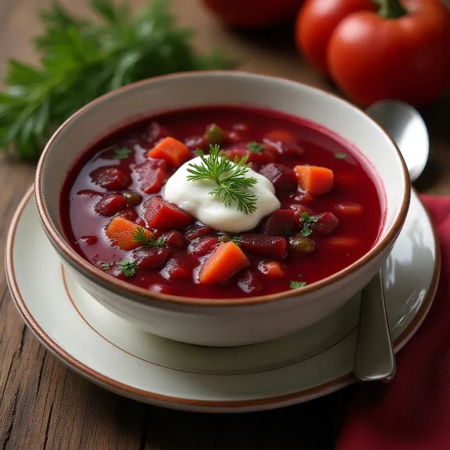 Beef and Beet Borscht