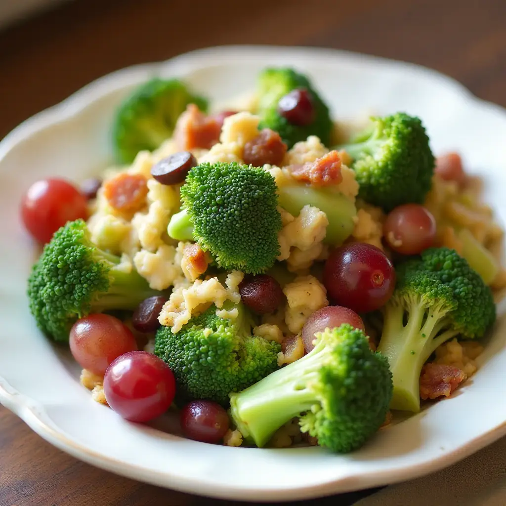 Broccoli Salad with Grapes