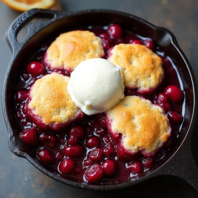 Skillet Cherry Cobbler (Gluten-Free)