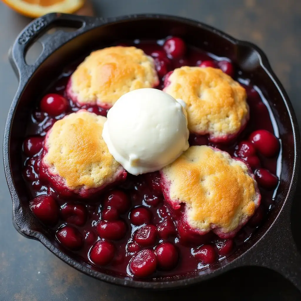 Skillet Cherry Cobbler (Gluten-Free)
