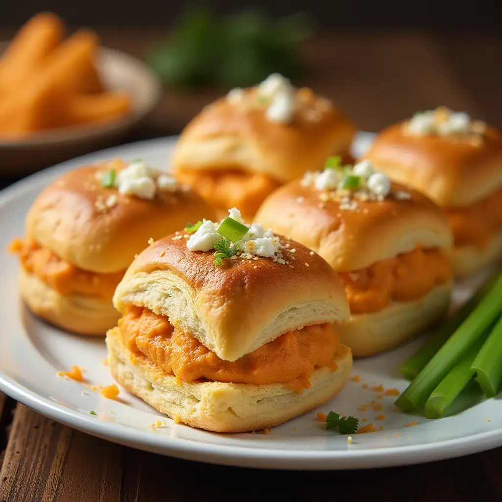 Buffalo Chicken Pastry Sliders