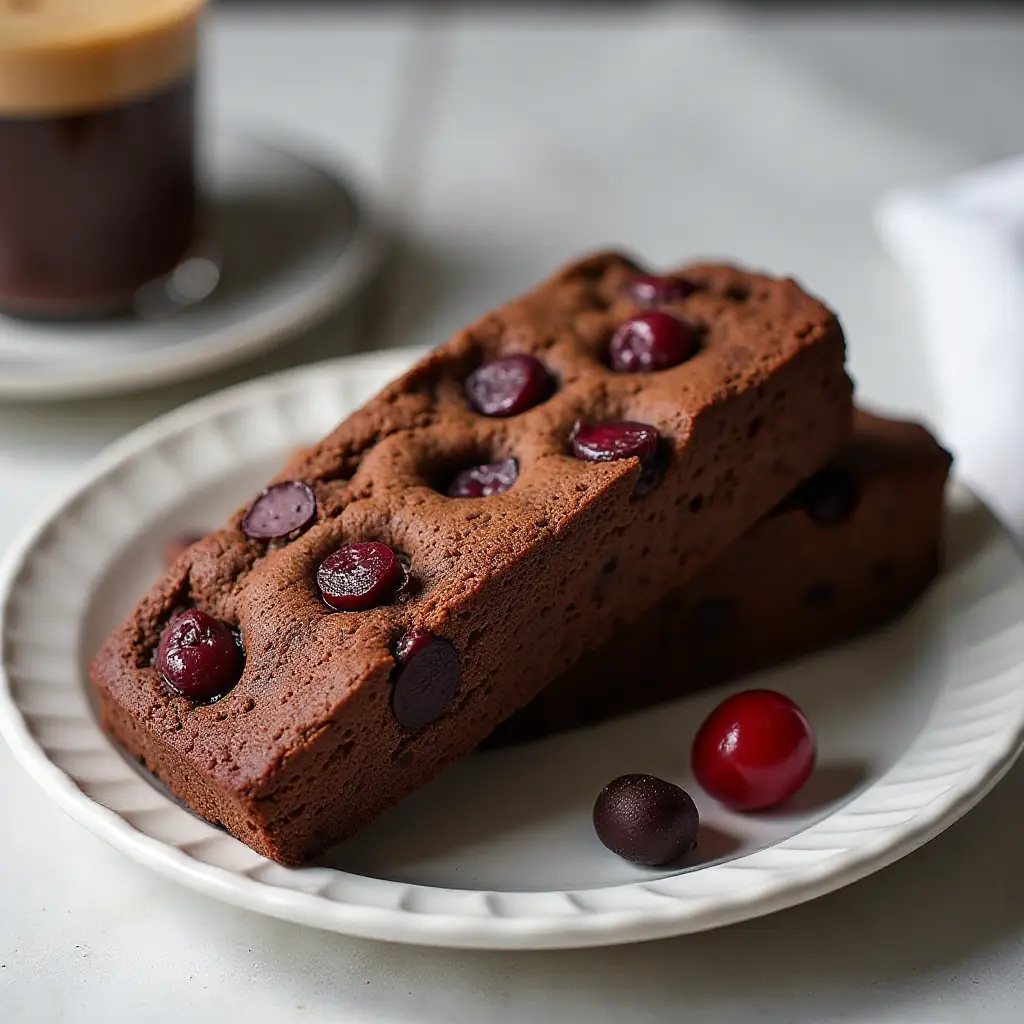 Double Chocolate Biscotti with Cherries