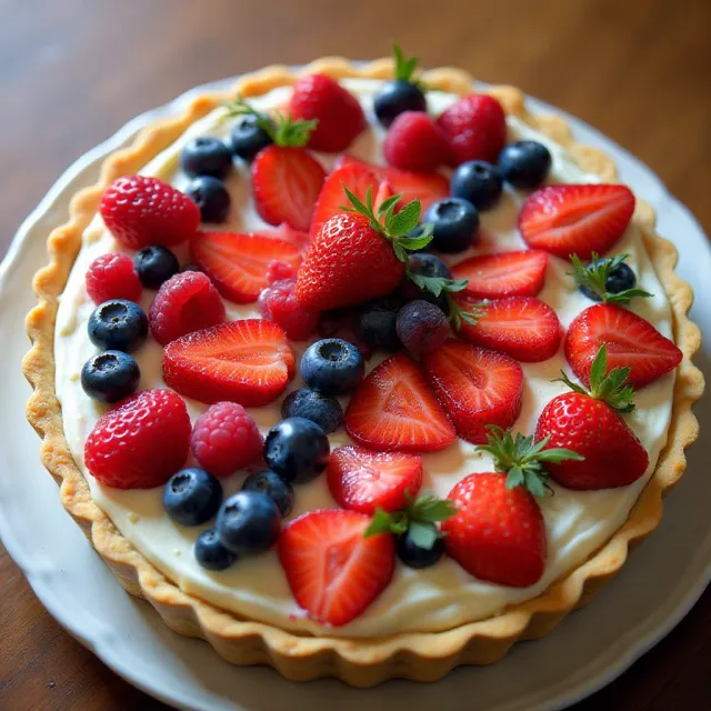 White Chocolate-Cream Cheese Fruit Tart