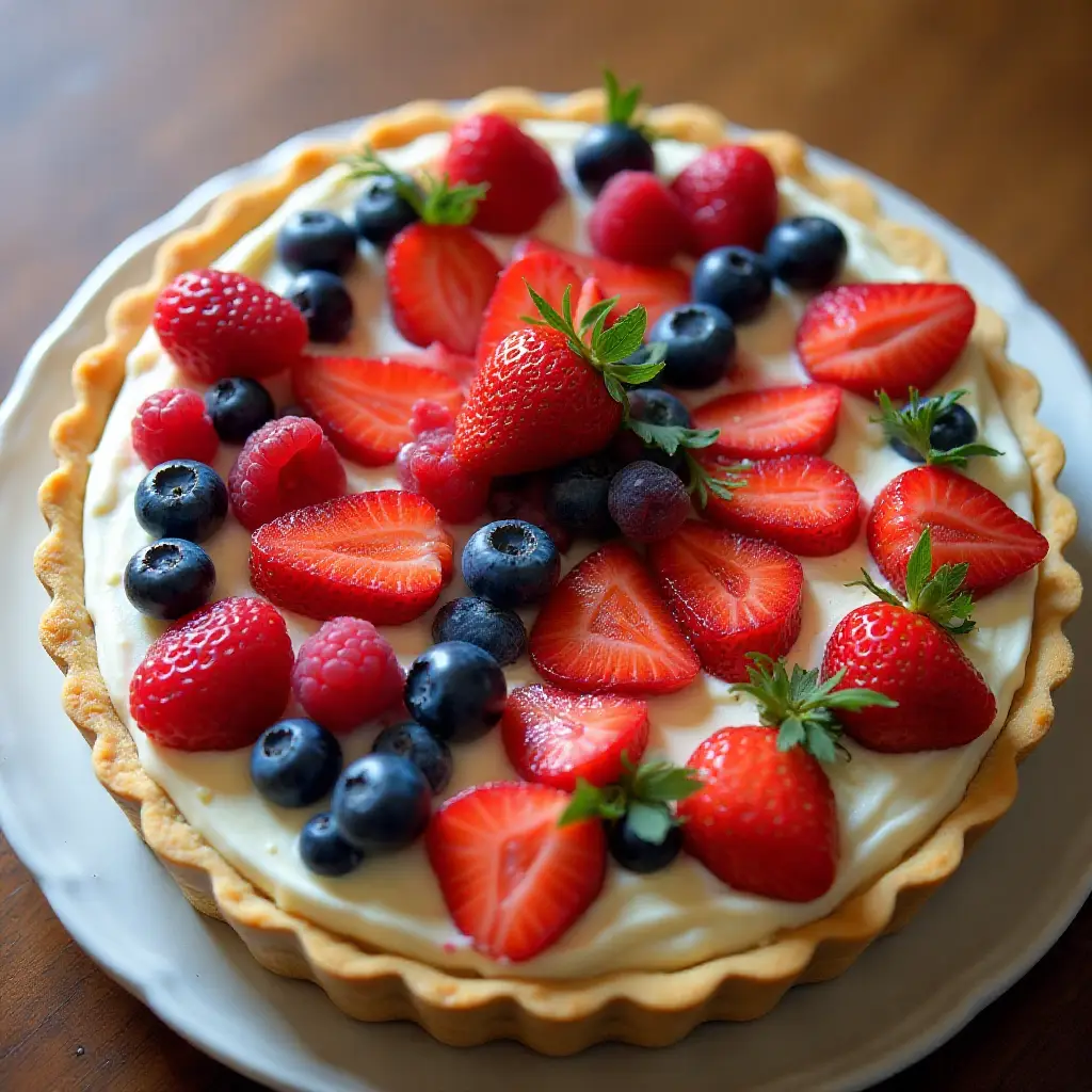 White Chocolate-Cream Cheese Fruit Tart