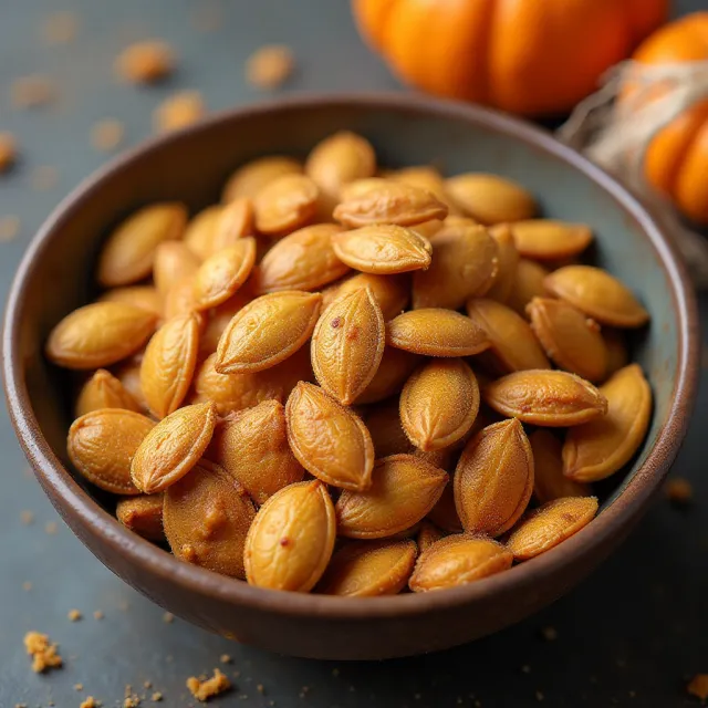 Caramelized Spicy Pumpkin Seeds
