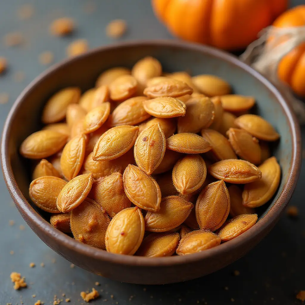 Caramelized Spicy Pumpkin Seeds