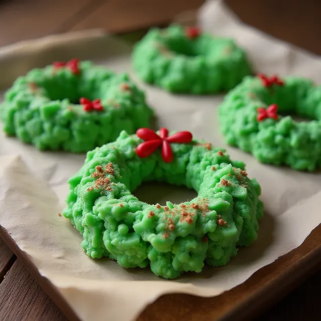 Christmas Cornflake Wreath Cookies