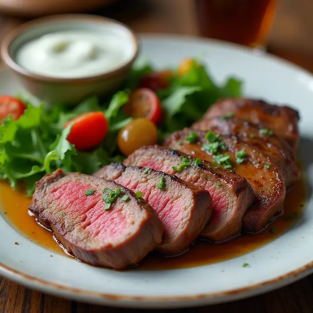 Grilled or Fried Skirt Steak