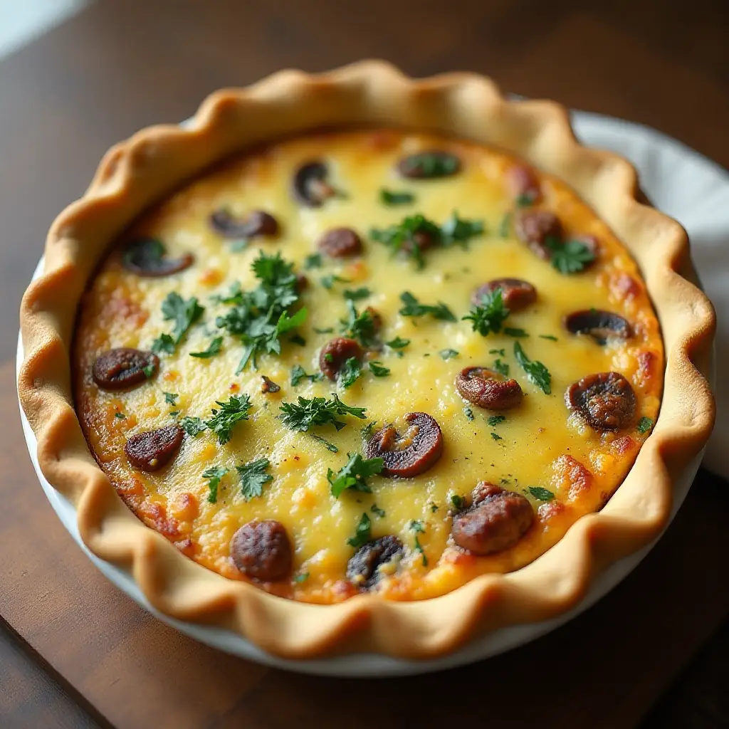 Sausage Mushroom Quiche