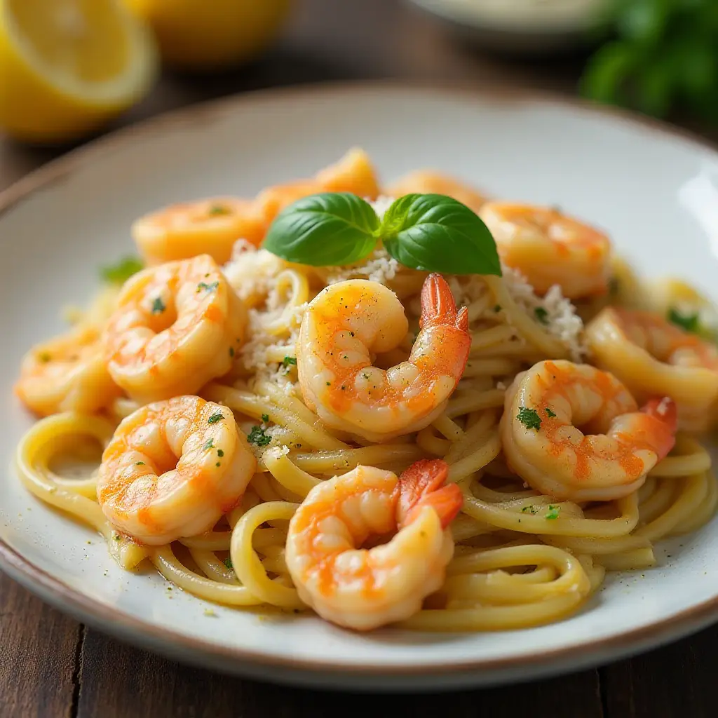 Lemon Pepper Pasta Seafood