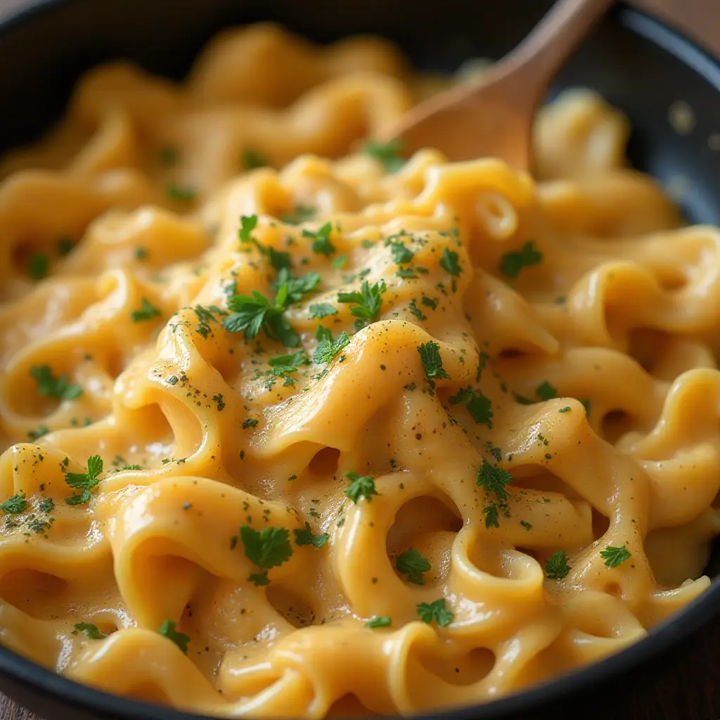 Easy One Pan Ramen Chicken Alfredo