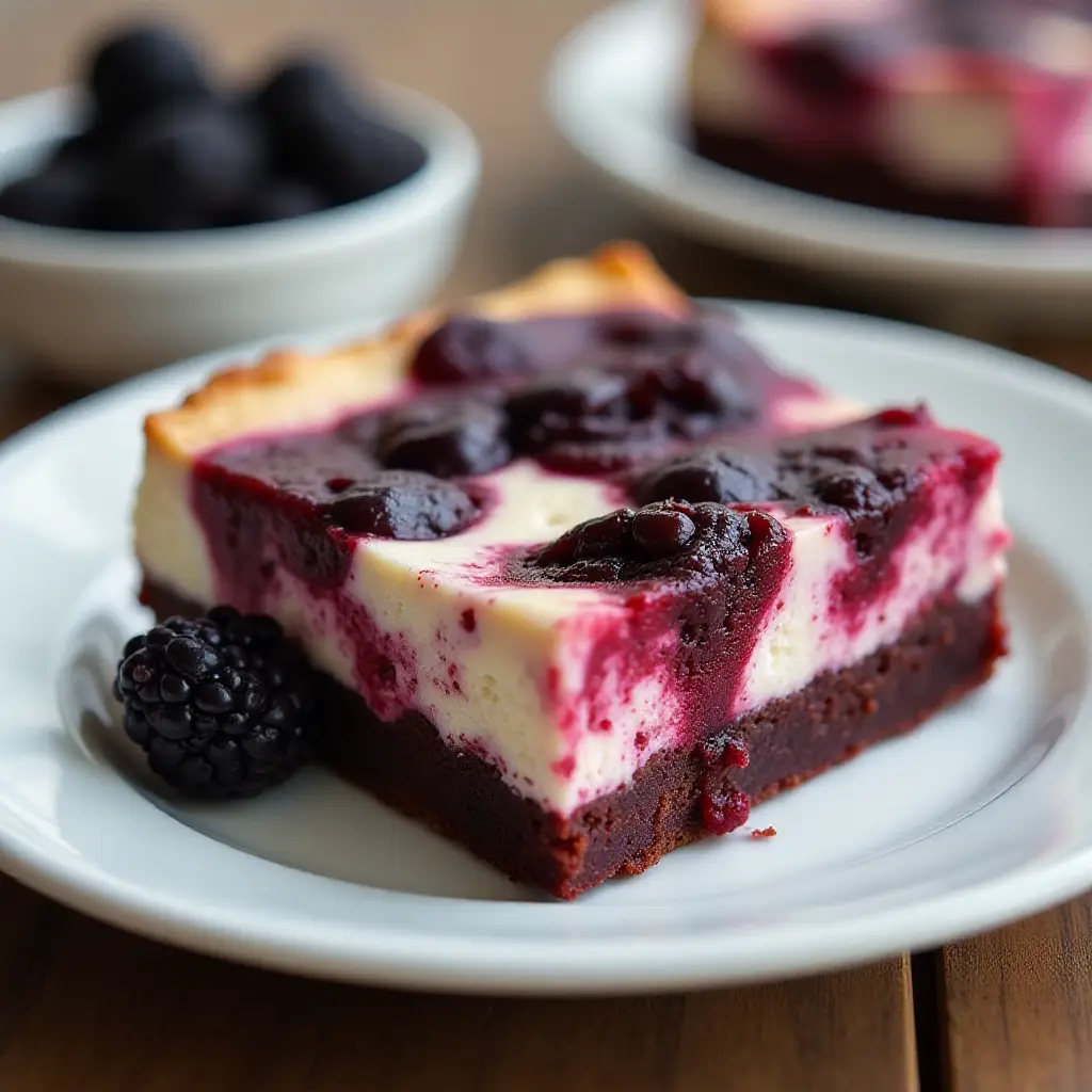 Blackberry Cheesecake Brownies