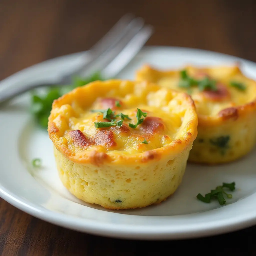 Mini Ham and Swiss Frittatas