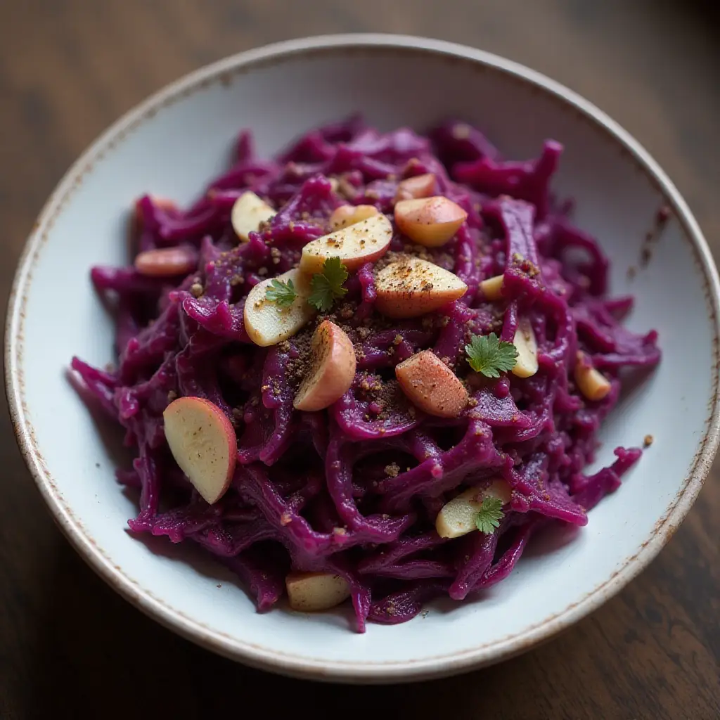 Red Cabbage Salad with Apples