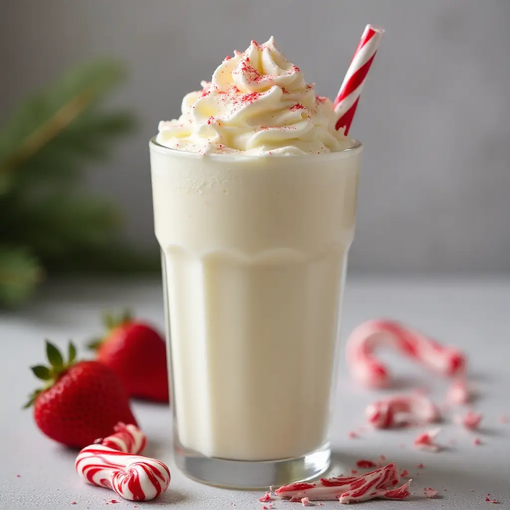 Peppermint Eggnog Milkshake