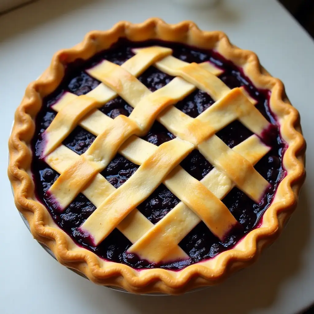 Old-Fashioned Blueberry Custard Pie
