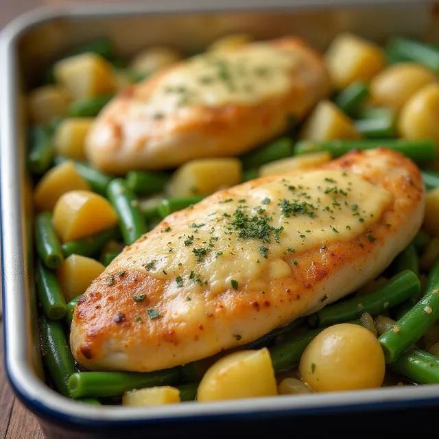 One Pan Lemon Garlic Parmesan Chicken