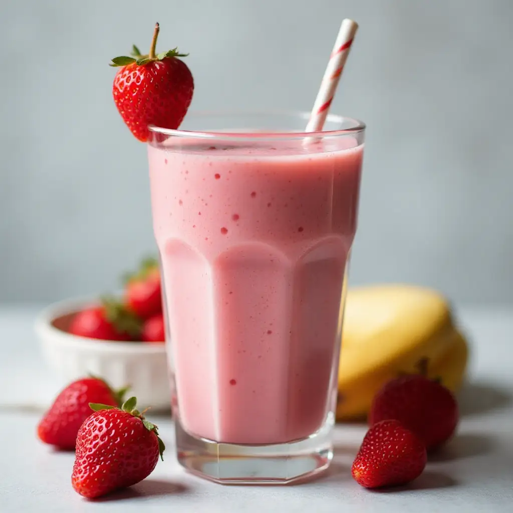 Apple, Strawberry, and Banana Smoothie