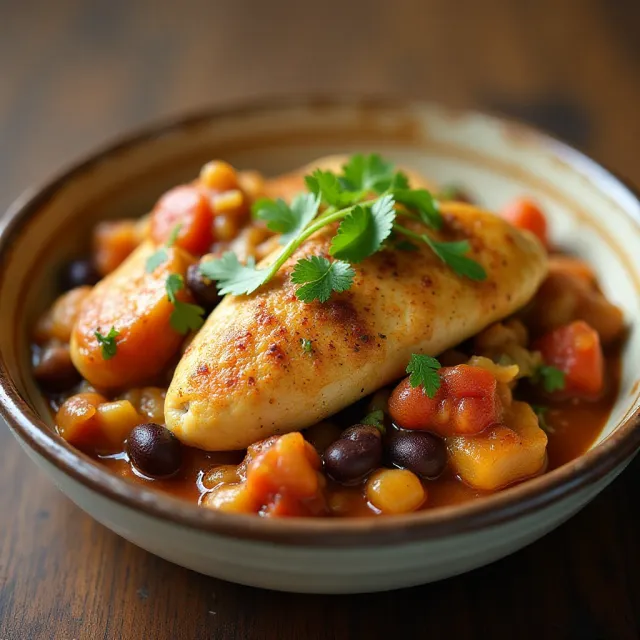 Chicken and Black Bean Casserole