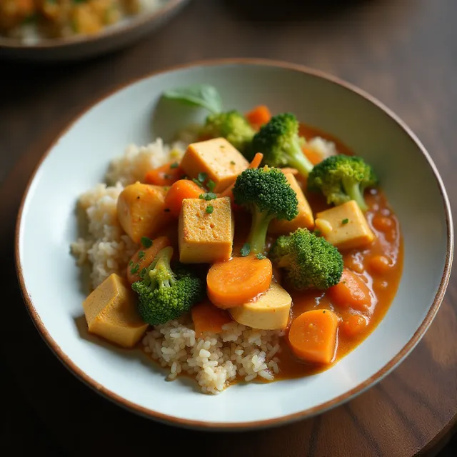Panang Curry with Tofu and Vegetables