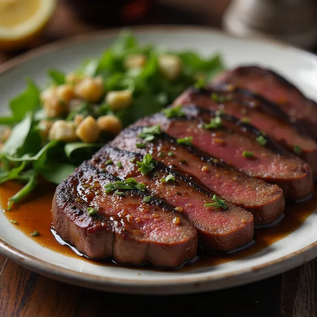 Grilled Balsamic and Soy Marinated Flank Steak
