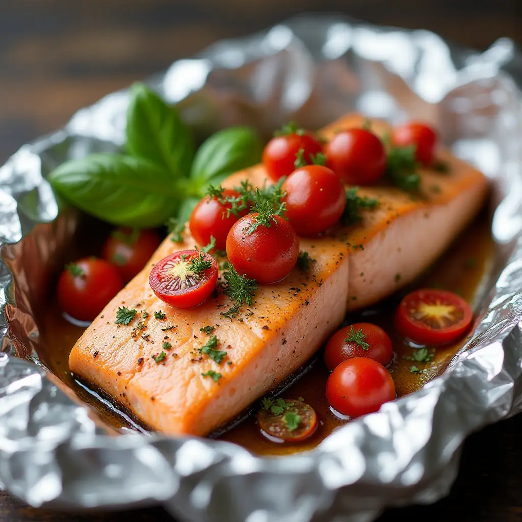 Mediterranean Salmon Foil Packets