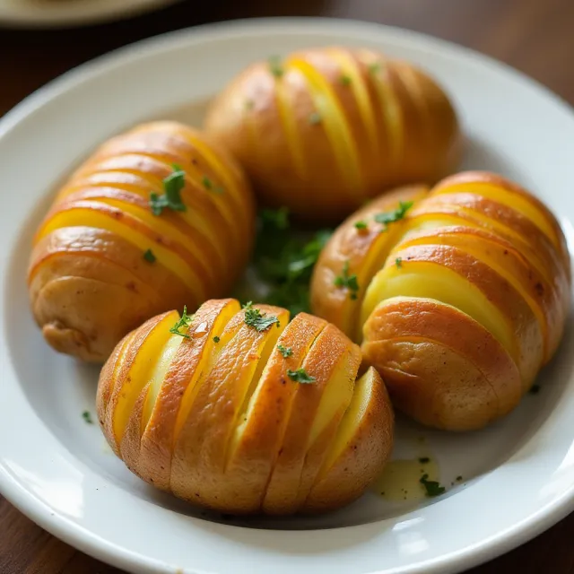 Air Fryer Hasselback Potatoes