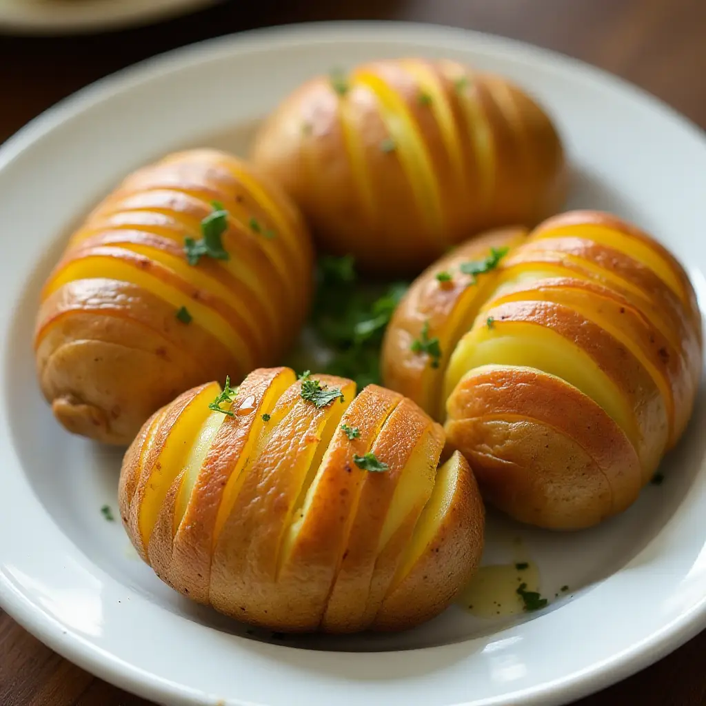Air Fryer Hasselback Potatoes