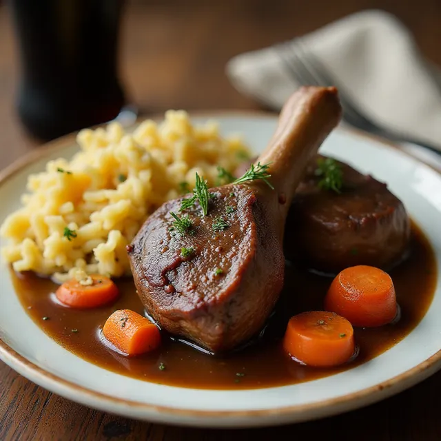 Stout-Braised Lamb Shanks