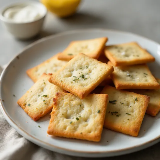 Sourdough Rosemary Crackers