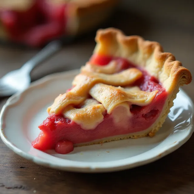 Grammy's Favorite Rhubarb Custard Pie
