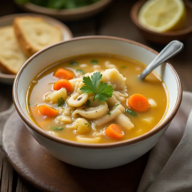 Easy Chicken, Rice, and Noodle Soup