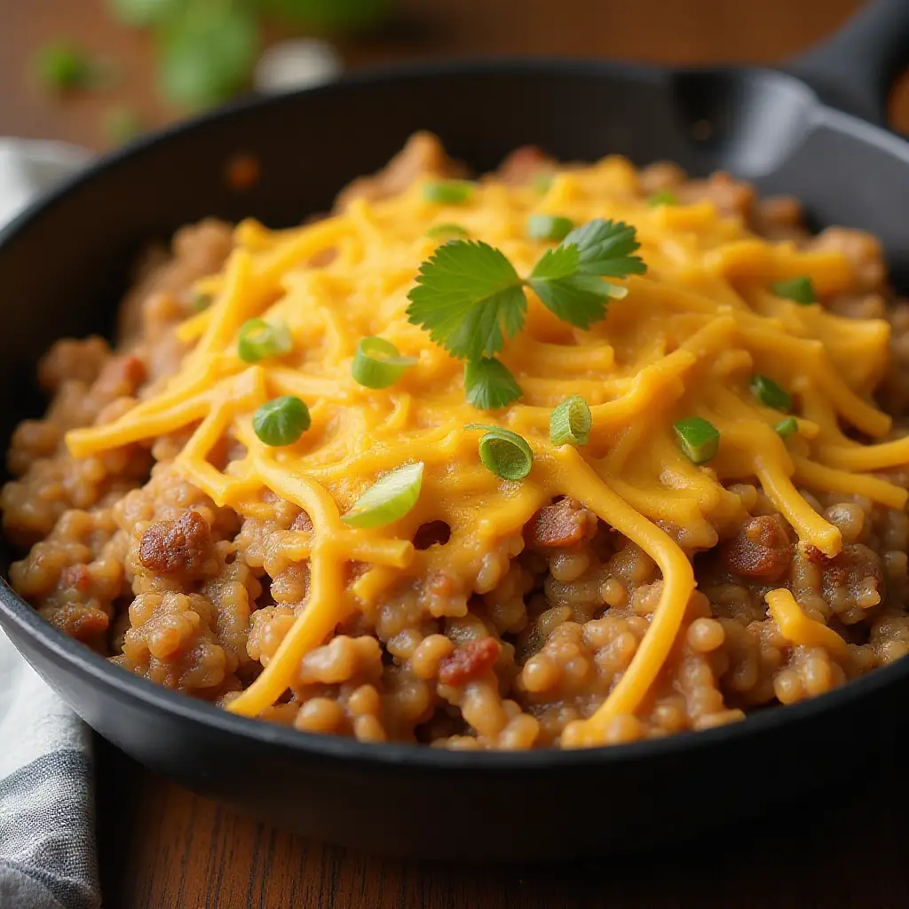 One-Pan Cheeseburger Rice