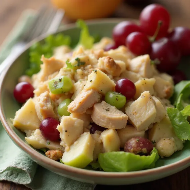 Chicken Salad with Apples, Grapes, and Walnuts
