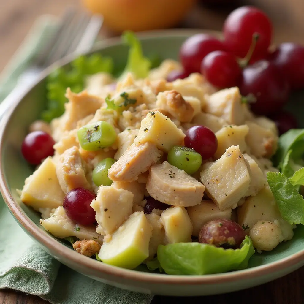 Chicken Salad with Apples, Grapes, and Walnuts