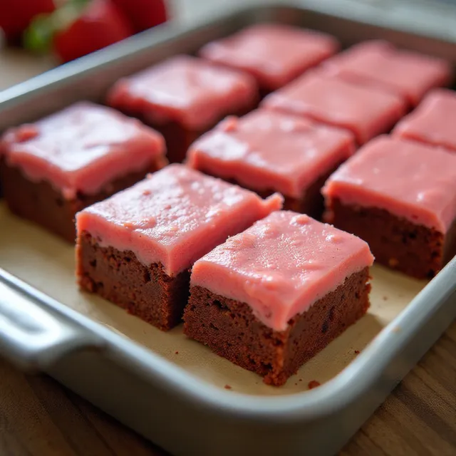Easy Strawberry Brownies